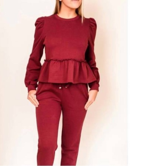 CAMI NYC Lyra Sweatshirt Burgundy Red Size Medium - Picture 9 of 9